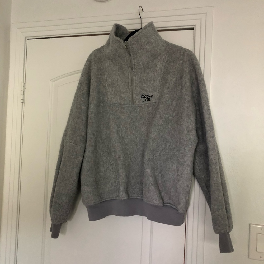 Vintage Coors Light Fleece Quarter Zip Sweatshirt